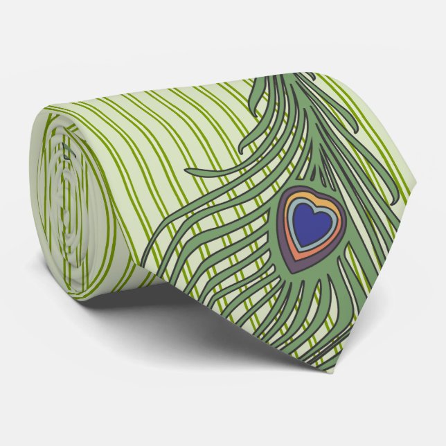 Cravate Peacock Pour les Mariages et les occasions (Roulé)
