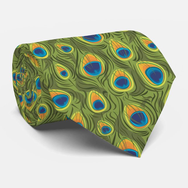 Cravate Peacock Pour les Mariages et les occasions (Roulé)