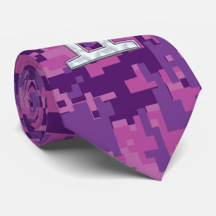 Cravate Pearl Like Gemini Zodiac Sign on Digital Camo