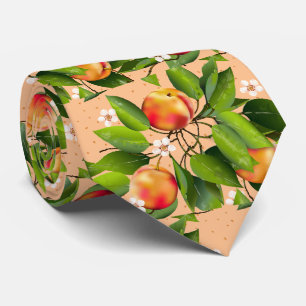 Cravate Pêche Fruit Floral