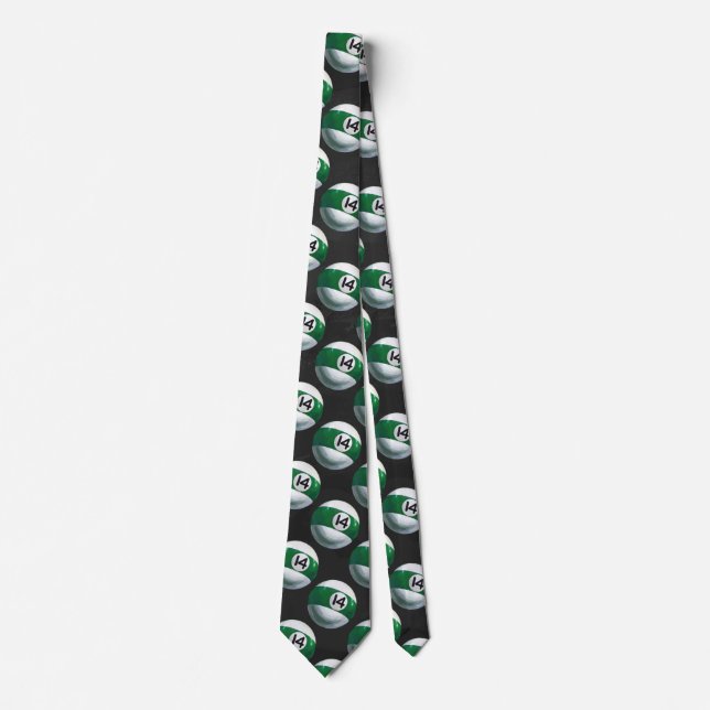 Cravate Peint 14 Ball Motif (Devant)