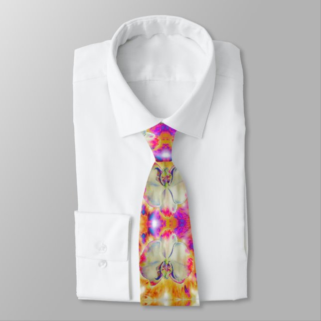Cravate Peinture abstraite romantique à l'aquarelle d'orch (Attaché)