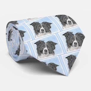 Cravate Peinture de collie frontalière - Belle art origin