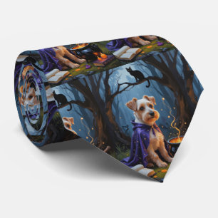 Cravate Peinture de Halloween fantaisiste de Terrier Biewe