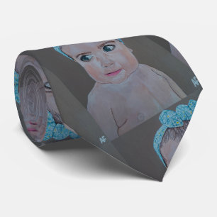 Cravate Peinture de portrait de bébé par Alfred Fox