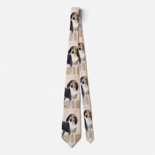 Cravate Peinture de Treeing Walker Coonhound - Œuvre d'art