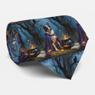 Cravate Peinture fantaisiste d'Halloween de bétail austral