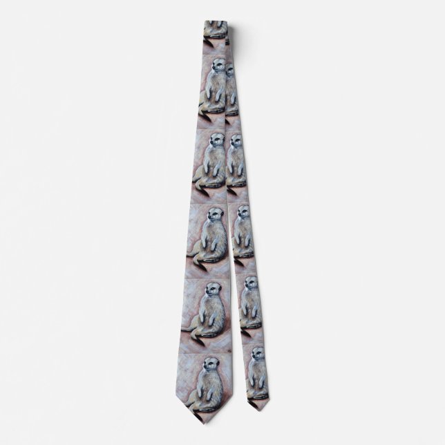 Cravate Peinture Slouchy Meerkat (Devant)