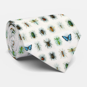 Cravate Peintures aquarelles de collection d'insectes art 