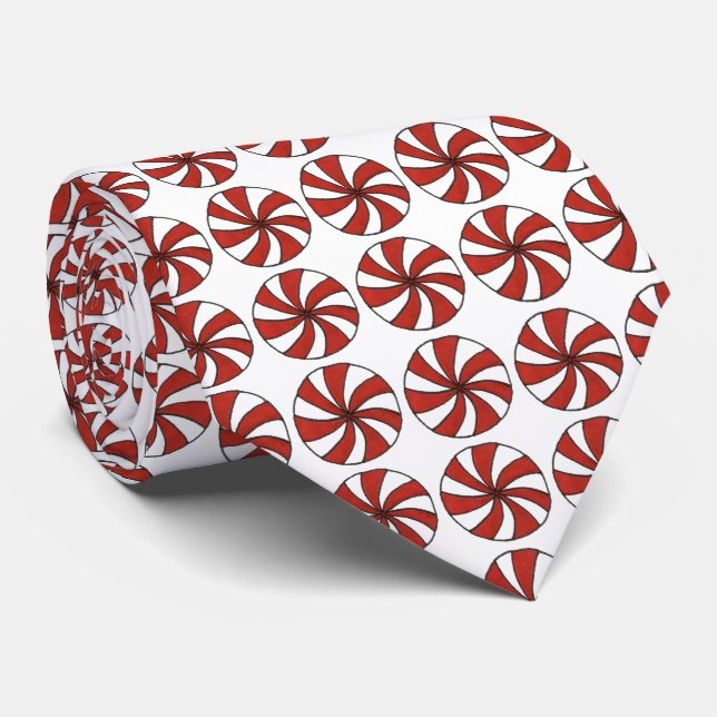 Cravate Peppermenthe Swirl Sucre de canne dur Mint Noël (Roulé)