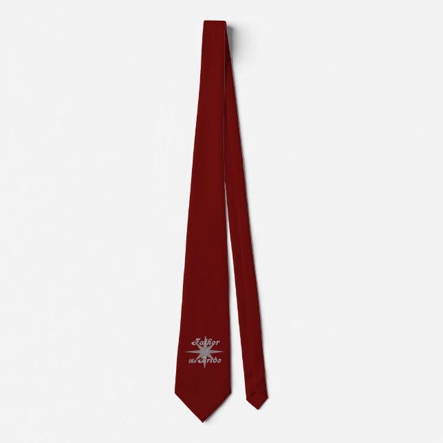 Cravate Père de la mariée Maroon (Devant)