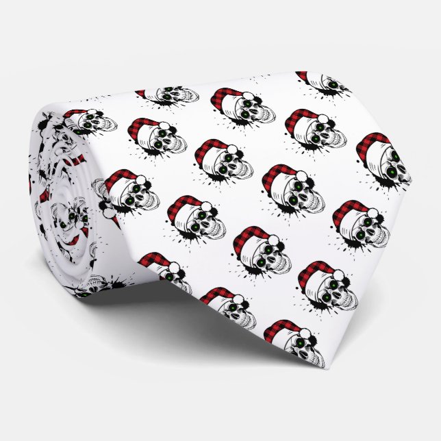 Cravate père Noël Skuls (Roulé)