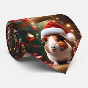 Cravate "Père Noël's Little Helper : The Christmas Guinea 