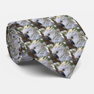 Cravate Perroquet de Cockatoo australien blanc,