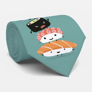 Cravate Personnage de Kawaii Cute Sashimi Sushi  Chef sush