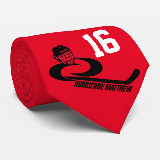 Cravate personnalisable d'hockey d'équipe de (Roulé)
