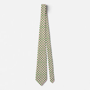Cravate personnalisée avec contrôle rose et vert