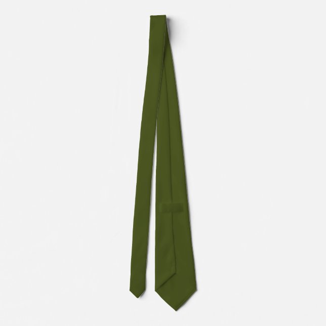 Cravate Personnaliser couleur Arrière - plan vert Kaki (Dos)
