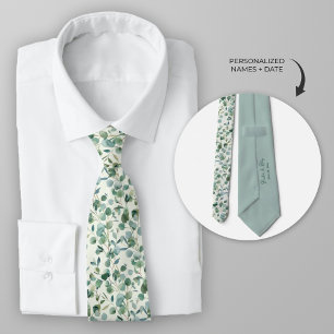 Cravate Personnaliser l'aquarelle Eucalyptus