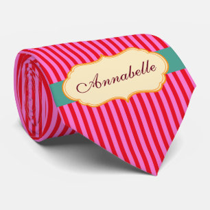 Cravate Personnaliser Monogram Turquoise bonbons Motif