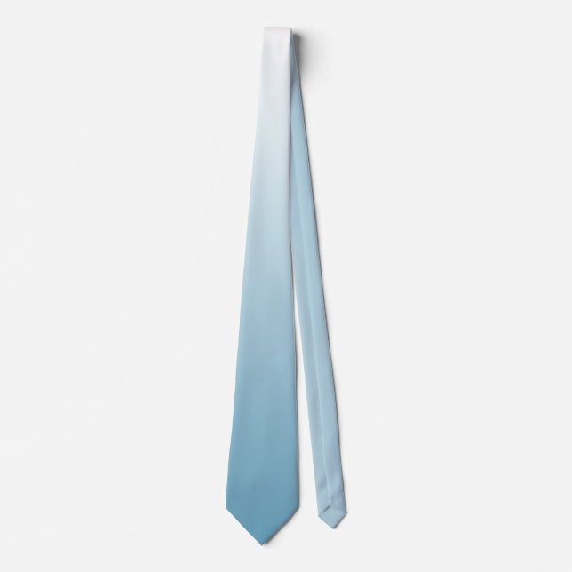 Cravate Personnel gradient ombre angel blue (Devant)