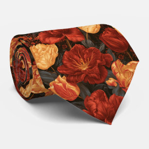 Cravate Petit ami à motif tulipe Réception de mariage 