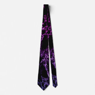 Cravate Pierres en marbre noir et violet tendance - Spéci