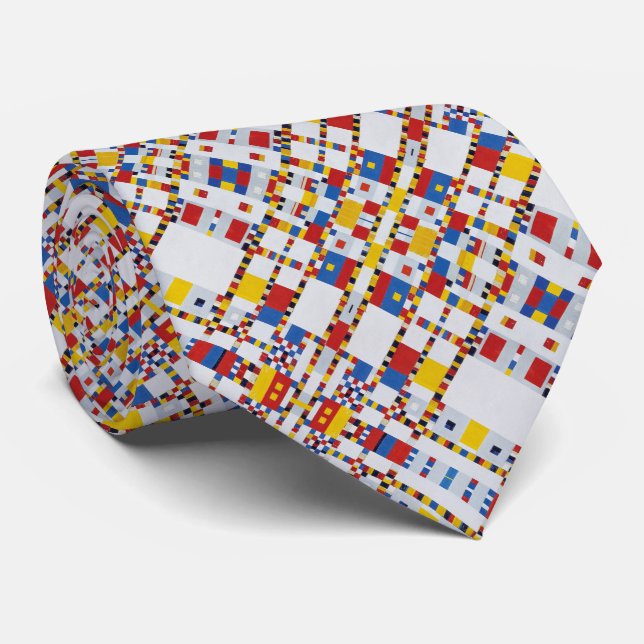 Cravate piet mondrian , victory.boogie-woogie (Roulé)