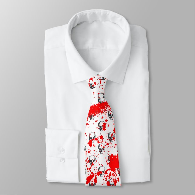 Cravate pile de splatz solo de skullz (Attaché)