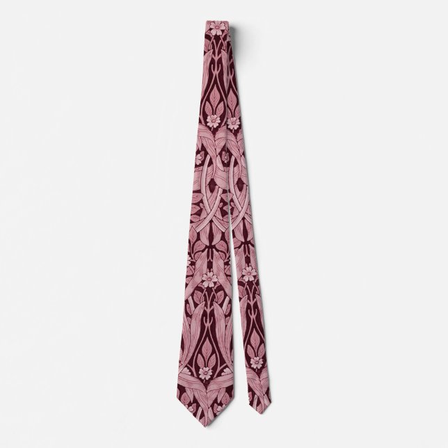 Cravate Pimpernel Maroon, William Morris (Devant)
