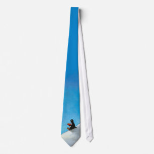 Cravate Pingouin en verres lisant un art d'amusement de