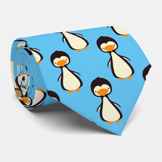 Cravate Pingouins (Roulé)