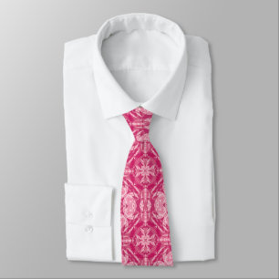 Cravate Pink Abstrait doux Motif Mandala