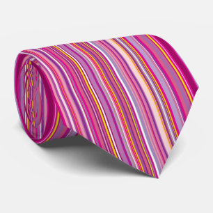 Cravate Pink and Purples in Verpe Stripes Necktie