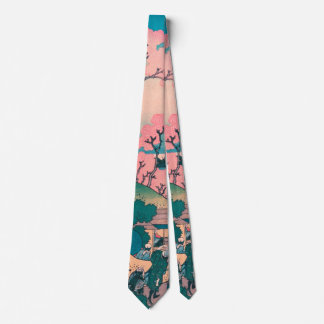 Cravate Pique-nique de printemps sous les fleurs de cerisi