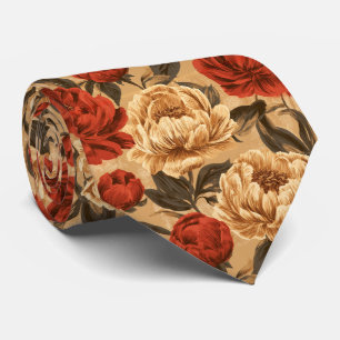 Cravate Pivoines Floral Vêtements pour Hommes Professionne