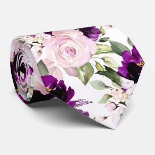 Cravate PixDezine H2 Fleurs Magenta Blush Roses