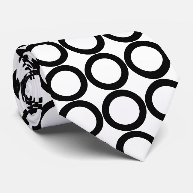 Cravate PixDezines anneaux mod/do-it-yourself couleur arri (Roulé)