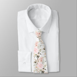 Cravate PixDezines Aquarelle Roses