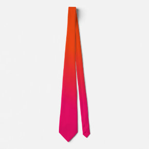 Cravate PixDezines Dégradé Rose Chaud Orange