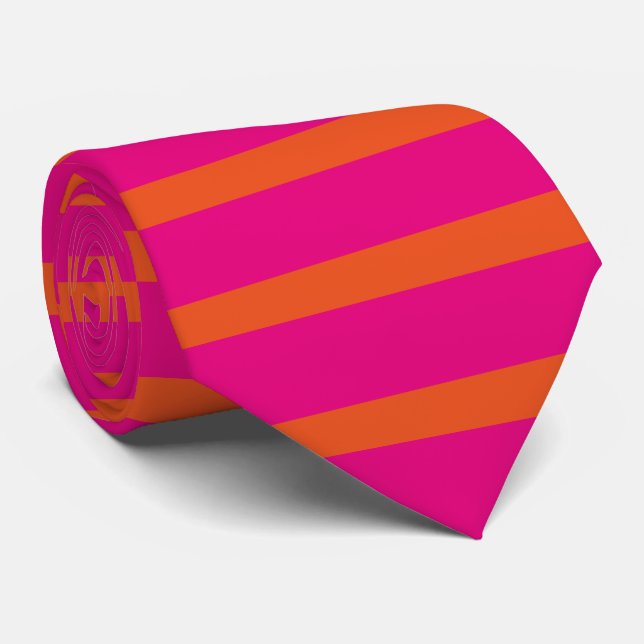Cravate PixDezines do-it-yourself couleurs/bandes réglable (Roulé)