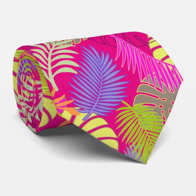 Cravate PixDezines forêt tropicale/do-it-yourself arrière  (Roulé)