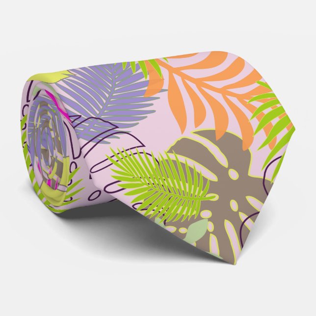 Cravate PixDezines forêt tropicale/do-it-yourself arrière  (Roulé)