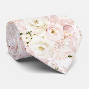 Cravate PixDezines H2 Cream Dusty Roses DIY Fond