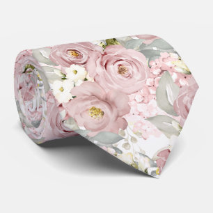 Cravate PixDezines H2 Cream Dusty Roses DIY Fond