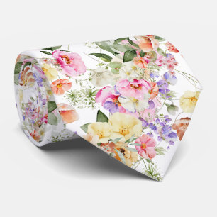 Cravate PixDezines H2 Fleurs de jardin d'été do-it-yoursel