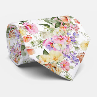 Cravate PixDezines H2 Fleurs de jardin d'été do-it-yoursel