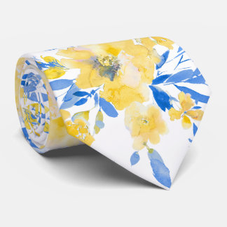 Cravate PixDezines H2 Fleurs de printemps Roses jaunes ble