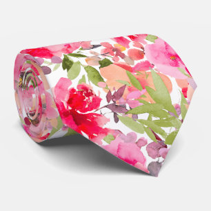 Cravate PixDezines H2 Fleurs d'Été Teintes Vives