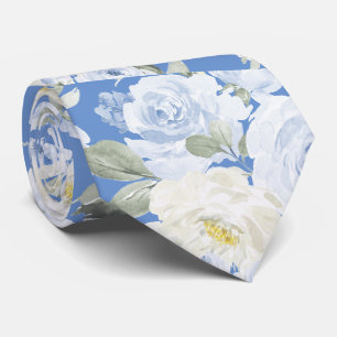 Cravate PixDezines H2 Roses bleues poussiéreuses